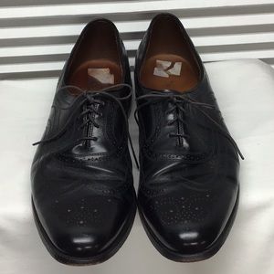 Allen Edmonds 'Townley' black wingtip dress shoes size 12 EUC